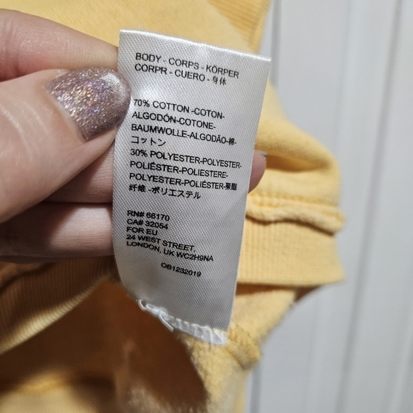 URBAN Outfitters Sun Yellow Crop Top Size Medium - Picture 6 of 7